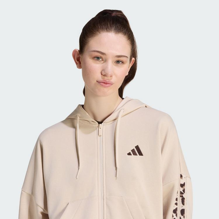adidas adidas Seasonal Essentials 3-Streifen Sweatjacke Damen - Crystal Linen / Multicolor / Khaki Six - 0 | SportScheck