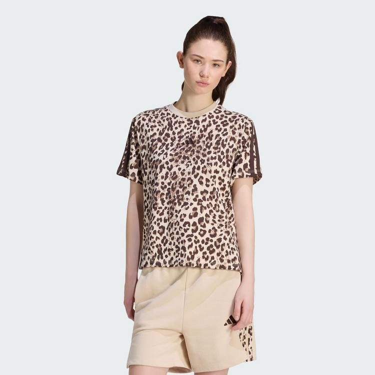 adidas adidas Seasonal Essentials T-Shirt mit T-Shirt Damen - Multicolor / Crystal Linen - 0 | SportScheck
