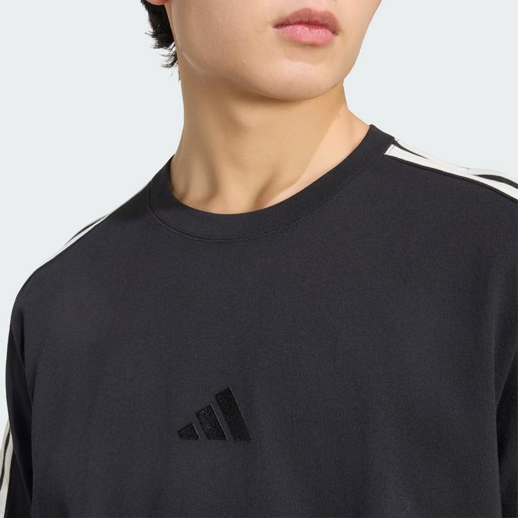 adidas adidas ADIDAS KIT 3-STREIFEN T-SHIRT, REGUL&Auml;RE T-Shirt Herren - Black / Off White - 0 | SportScheck