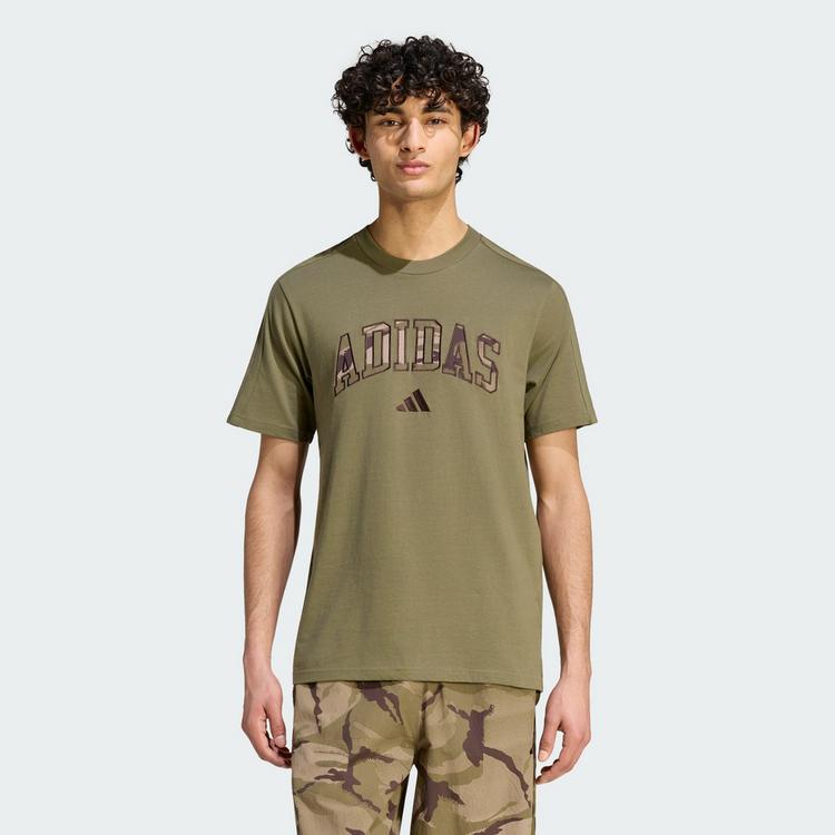 adidas adidas Seasonal Essentials Camo T-Shirt T-Shirt Herren - Olive Strata / Multicolor - 0 | SportScheck