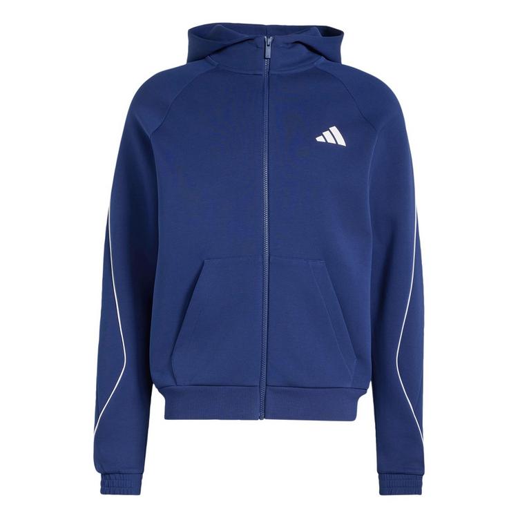 adidas adidas STADIUM SMALL LOGO FULL-ZIP HOODIE Sweatjacke Herren - Dark Blue - 0 | SportScheck