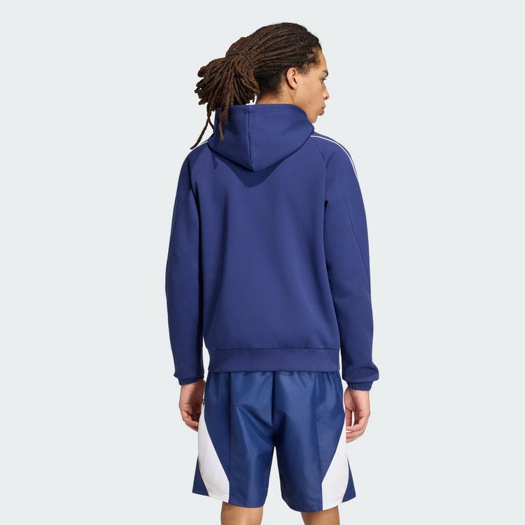 adidas adidas STADIUM SMALL LOGO FULL-ZIP HOODIE Sweatjacke Herren - Dark Blue - 1 | SportScheck