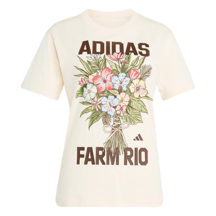 adidas adidas ADIDAS x FARM RIO GRAFIK-T-SHIRT T-Shirt Damen - Ecru Tint / Shadow Brown / Multicolor - 0 | SportScheck