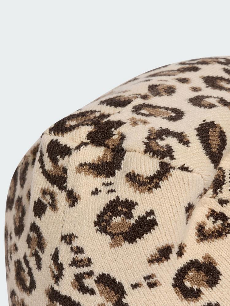 adidas adidas Leo Grafik Beanie Beanie - Crystal Linen / Dark Brown / Gold Metallic - 1 | SportScheck