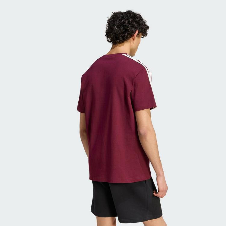 adidas adidas ADIDAS KIT 3-STREIFEN T-SHIRT, REGUL&Auml;RE T-Shirt Herren - Maroon / Off White - 1 | SportScheck