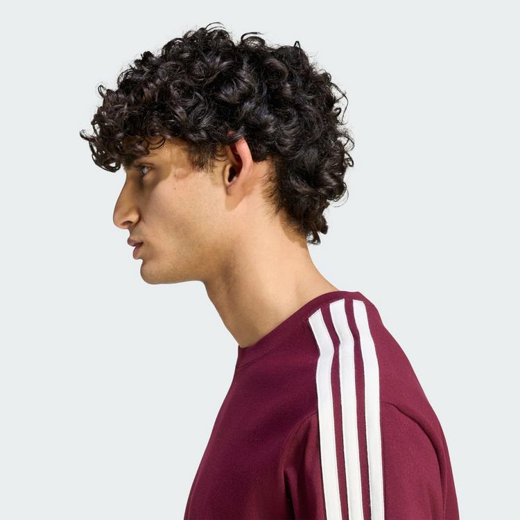 adidas adidas ADIDAS KIT 3-STREIFEN T-SHIRT, REGUL&Auml;RE T-Shirt Herren - Maroon / Off White - 1 | SportScheck