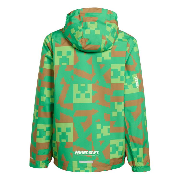 adidas adidas Adidas Minecraft Terrex 2 Layer Outdoorjacke Kinder - Vivid Green / Brown Desert / Semi Lucid Lime - 0 | SportScheck