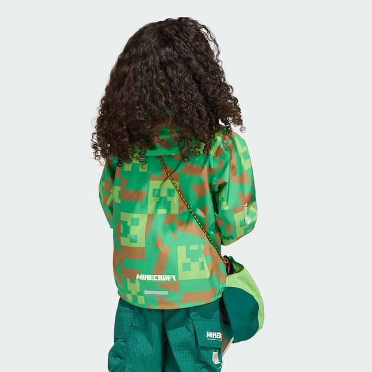 adidas adidas Adidas Minecraft Terrex 2 Layer Outdoorjacke Kinder - Vivid Green / Brown Desert / Semi Lucid Lime - 1 | SportScheck