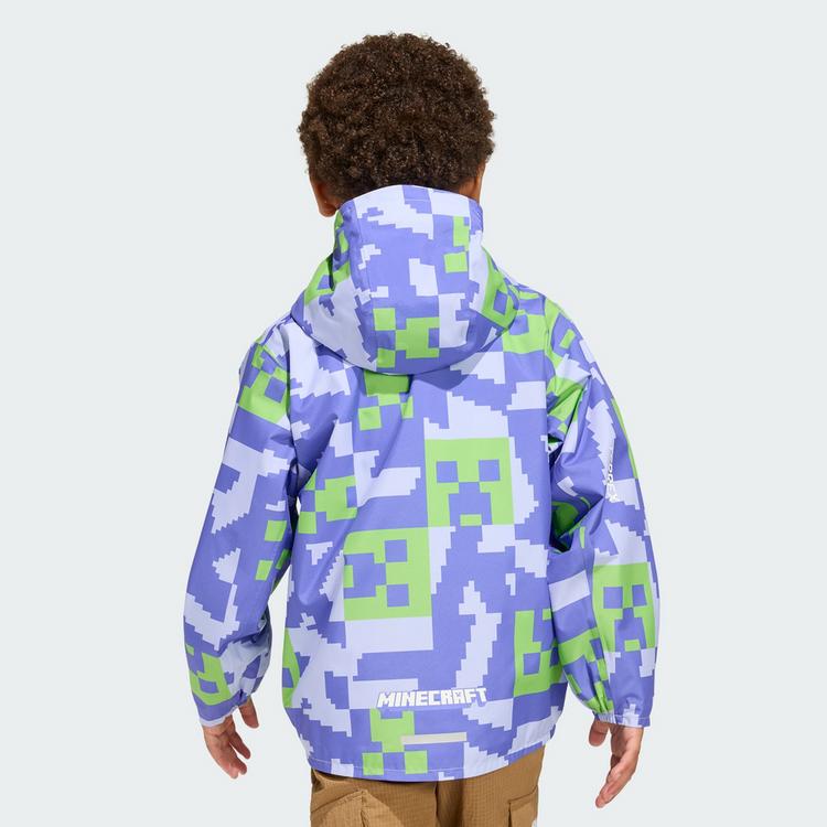 adidas adidas Adidas Minecraft Terrex 2 Layer Outdoorjacke Kinder - Violet Tone / Semi Cobalt Blue / Semi Lucid Lime - 1 | SportScheck