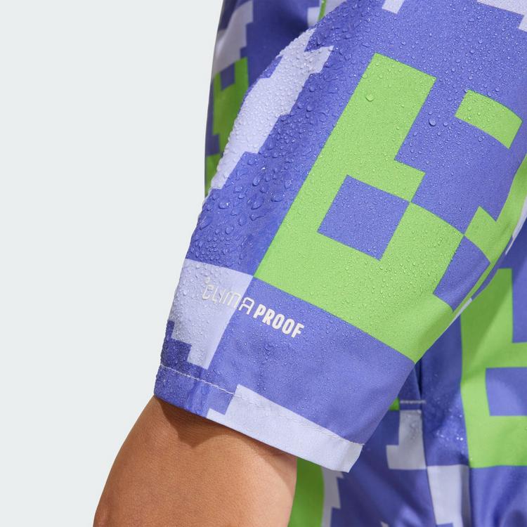 adidas adidas Adidas Minecraft Terrex 2 Layer Outdoorjacke Kinder - Violet Tone / Semi Cobalt Blue / Semi Lucid Lime - 2 | SportScheck