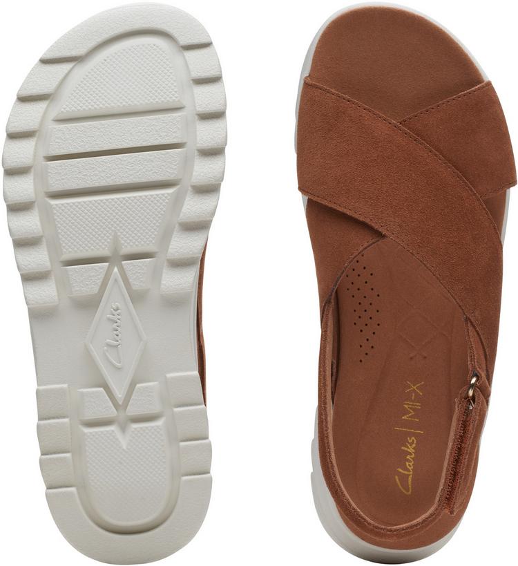 Clarks Clarks DashLite Sandalen Damen - 5238 Dark Tan Suede - 3 | SportScheck