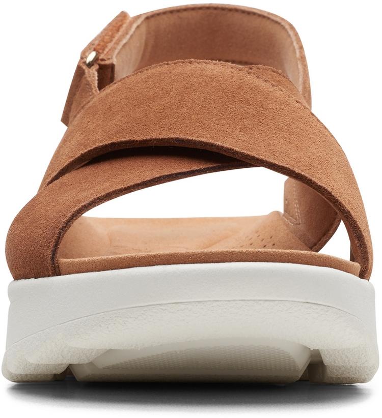 Clarks Clarks DashLite Sandalen Damen - 5238 Dark Tan Suede - 4 | SportScheck
