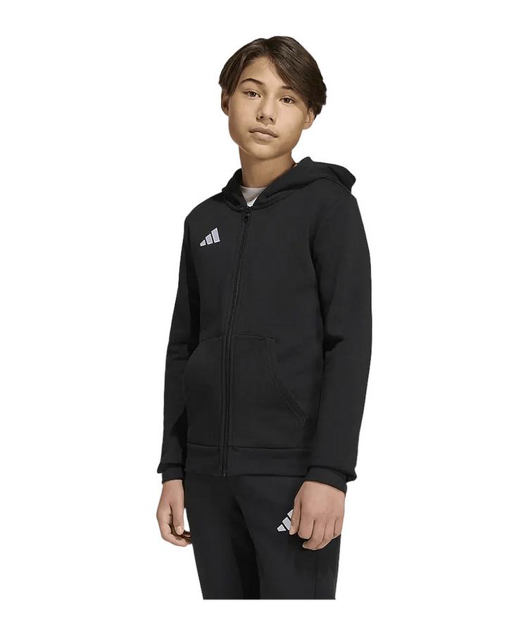 adidas adidas Entrada26 Kapuzenjacke Kids Trainingsjacke Kinder - schwarzweiss - 0 | SportScheck