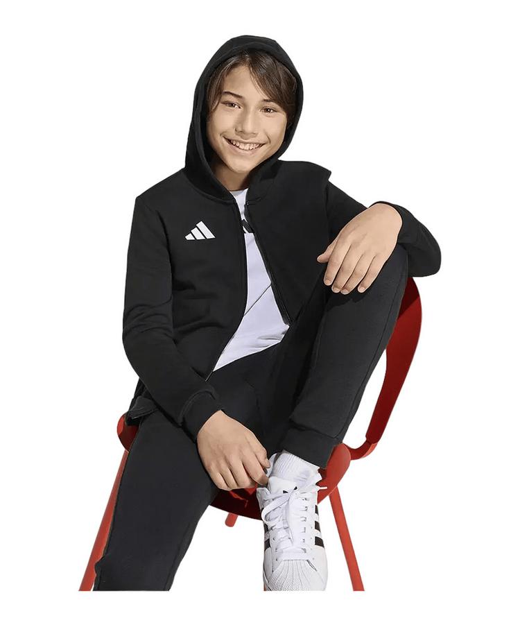 adidas adidas Entrada26 Kapuzenjacke Kids Trainingsjacke Kinder - schwarzweiss - 2 | SportScheck