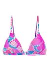 sunseeker Triangel-Bikini-Top Bikini Oberteil Damen - pink-blau bedruckt