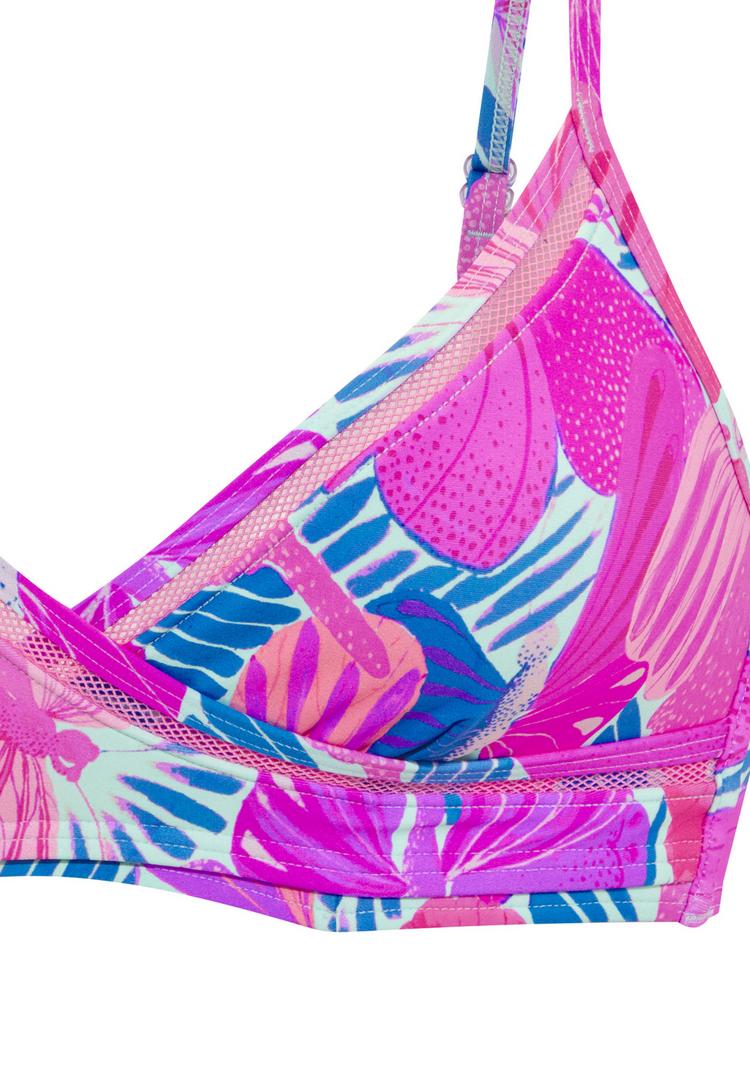 sunseeker sunseeker Triangel-Bikini-Top Bikini Oberteil Damen - pink-blau bedruckt - 1 | SportScheck