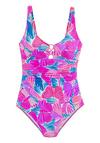 sunseeker Badeanzug Badeanzug Damen - pink-blau bedruckt