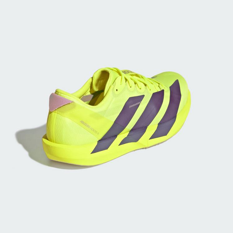 adidas adidas Adizero Adios 9 Laufschuh Laufschuhe Damen - Solar Yellow / Aurora Plum / Powder Plum - 4 | SportScheck