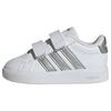 adidas GRAND COURT 3.0 KIDS SCHUH Sneaker Kinder - Cloud White / Silver Metallic / Silver Metallic