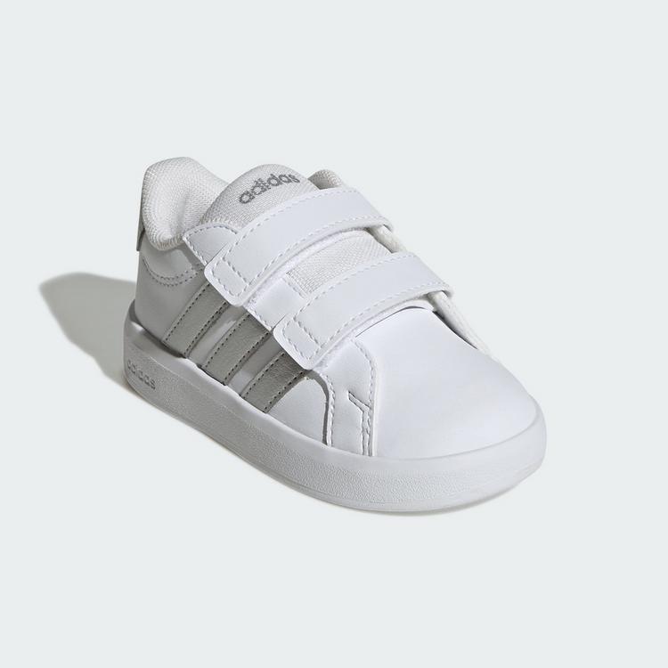adidas adidas GRAND COURT 3.0 KIDS SCHUH Sneaker Kinder - Cloud White / Silver Metallic / Silver Metallic - 3 | SportScheck