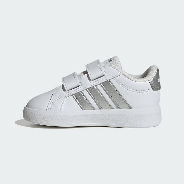 adidas adidas GRAND COURT 3.0 KIDS SCHUH Sneaker Kinder - Cloud White / Silver Metallic / Silver Metallic - 5 | SportScheck