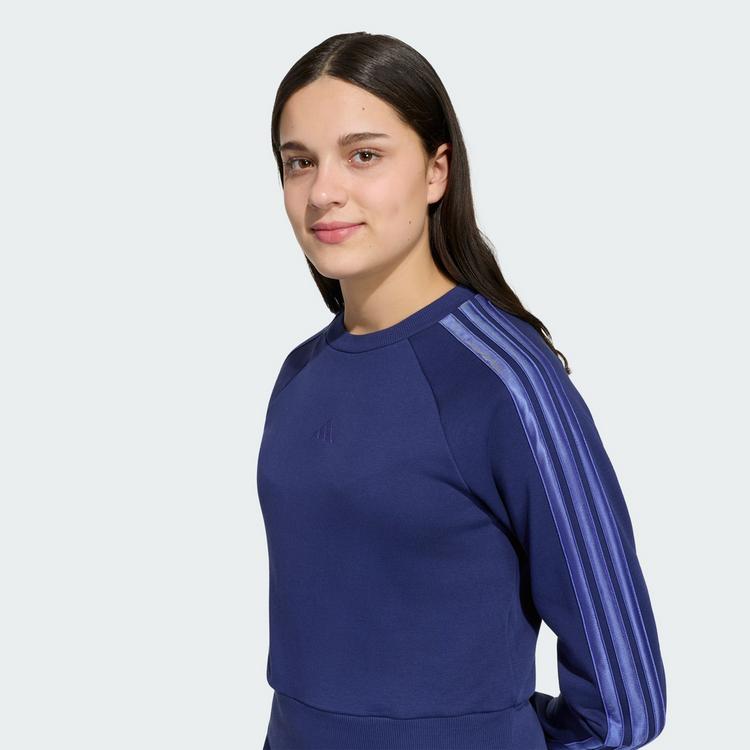 adidas adidas SATIN SWEATSHIRT Sweatshirt Kinder - Dark Blue / Dual Indigo - 0 | SportScheck