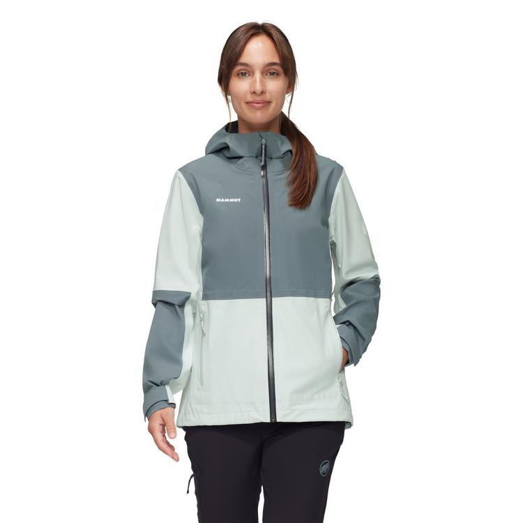 Mammut Mammut Linard Guide Hooded Hardshelljacke Damen - silver sage-strata - 0 | SportScheck