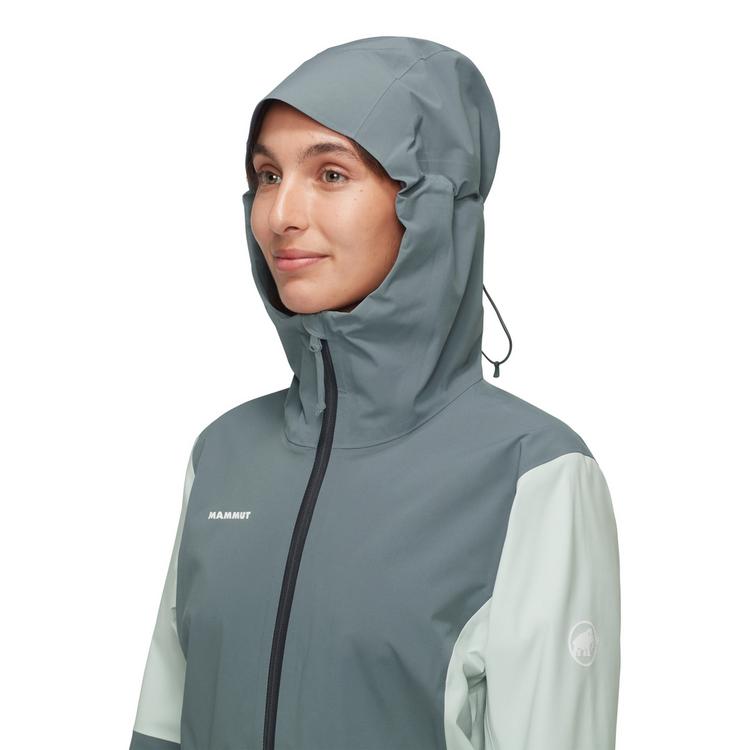 Mammut Mammut Linard Guide Hooded Hardshelljacke Damen - silver sage-strata - 0 | SportScheck