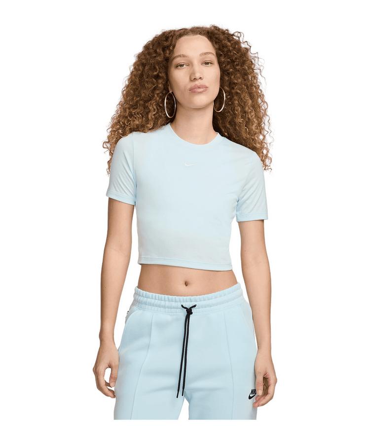 Nike Nike Essential SLM Crop T-Shirt Damen T-Shirt Damen - blauweiss - 0 | SportScheck