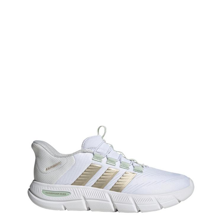 adidas adidas CLOUDFOAM FLEX RAPIDFIT SCHUH Sneaker Damen - Cloud White / Cyber Metallic / Linen Green - 0 | SportScheck