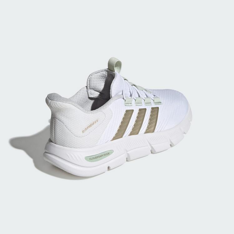 adidas adidas CLOUDFOAM FLEX RAPIDFIT SCHUH Sneaker Damen - Cloud White / Cyber Metallic / Linen Green - 4 | SportScheck