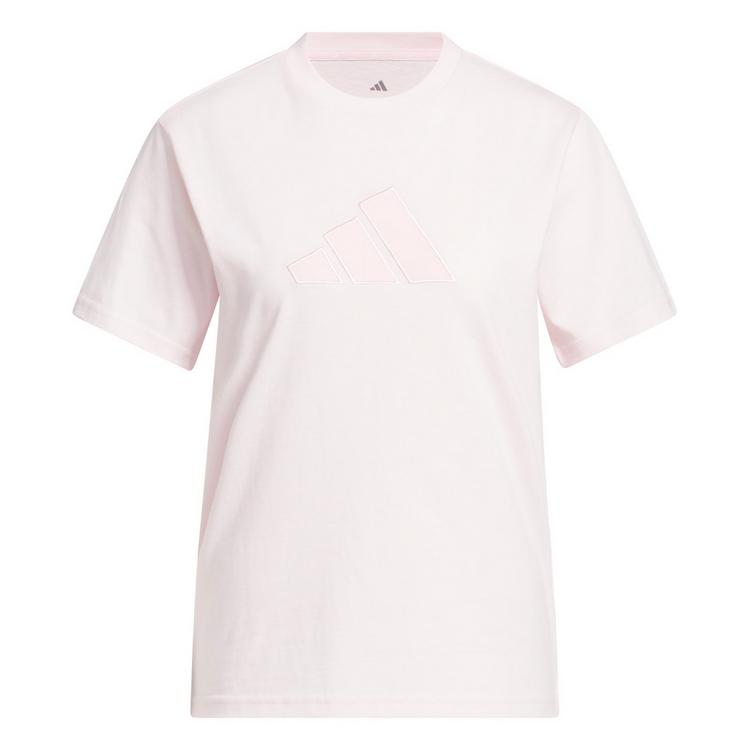 adidas adidas SATIN-FILLED LOGO GRAFIK T-SHIRT T-Shirt Damen - Distilled Pink - 0 | SportScheck