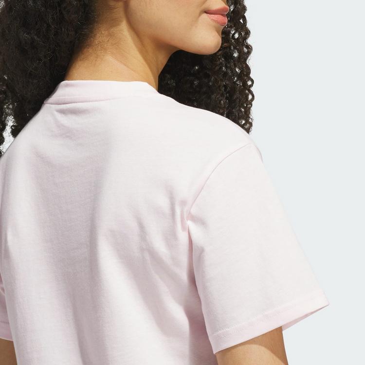adidas adidas SATIN-FILLED LOGO GRAFIK T-SHIRT T-Shirt Damen - Distilled Pink - 1 | SportScheck