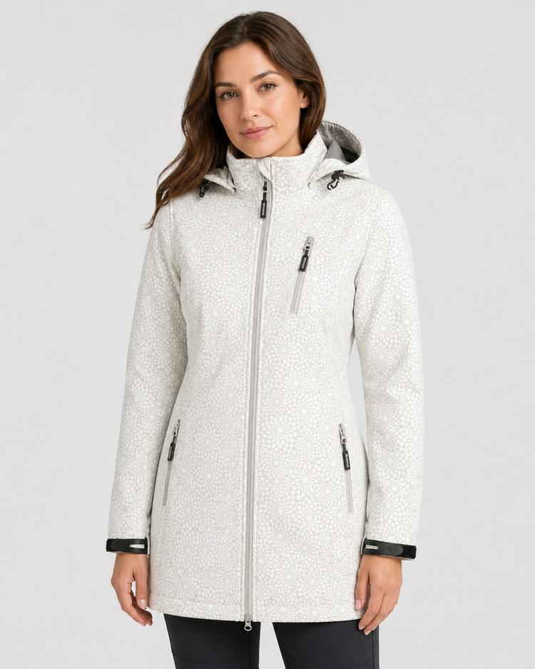 DEPROC active DEPROC active SHELBY X LONG Softshelljacke Damen - offwhite print - 0 | SportScheck
