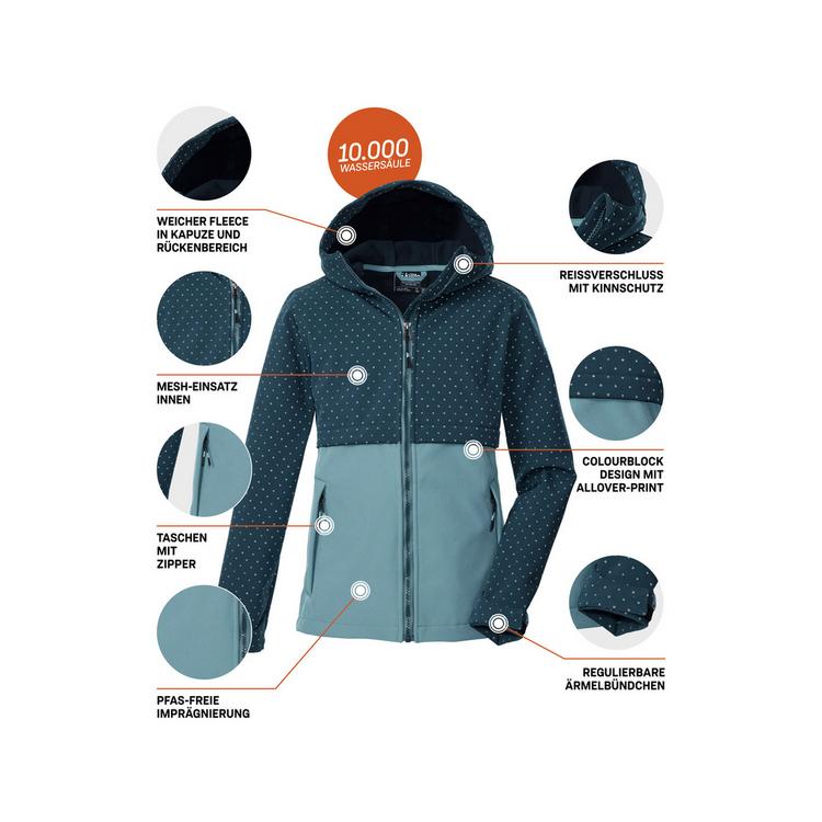KILLTEC KILLTEC KOW 227 GRLS SFTSHLL JCKT Softshelljacke Kinder - Blau3023 - 2 | SportScheck