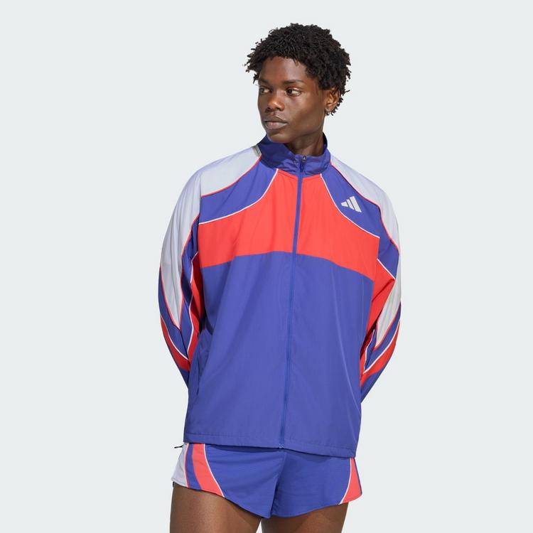 adidas adidas Adizero Archive Running Jacke Laufjacke Herren - Dual Indigo / Semi Lucid Red / White - 0 | SportScheck