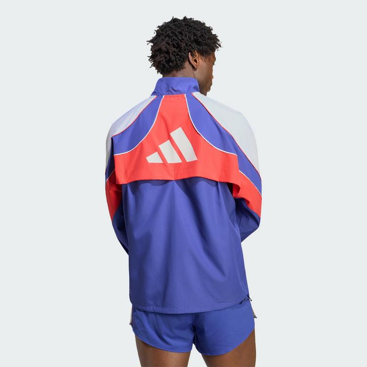 adidas adidas Adizero Archive Running Jacke Laufjacke Herren - Dual Indigo / Semi Lucid Red / White - 1 | SportScheck