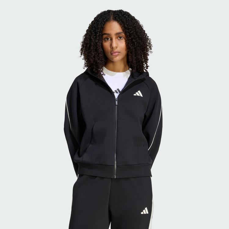 adidas adidas STADIUM SMALL LOGO KAPUZENJACKE Sweatjacke Damen - Black - 0 | SportScheck