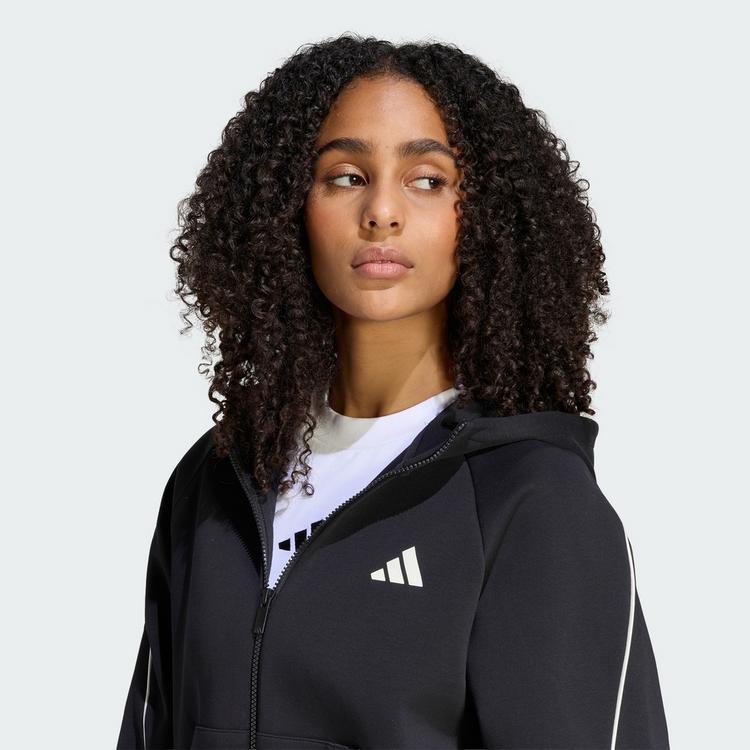 adidas adidas STADIUM SMALL LOGO KAPUZENJACKE Sweatjacke Damen - Black - 0 | SportScheck