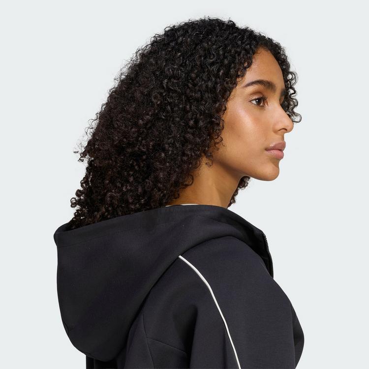 adidas adidas STADIUM SMALL LOGO KAPUZENJACKE Sweatjacke Damen - Black - 1 | SportScheck
