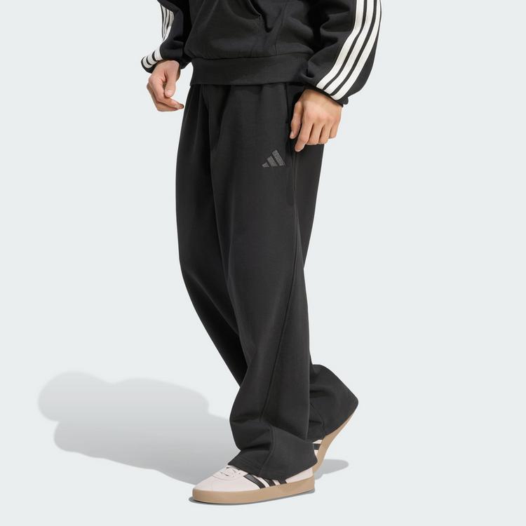 adidas adidas ADIDAS KIT WEITE HOSE, KLEINES LOGO Stoffhose Herren - Black - 0 | SportScheck