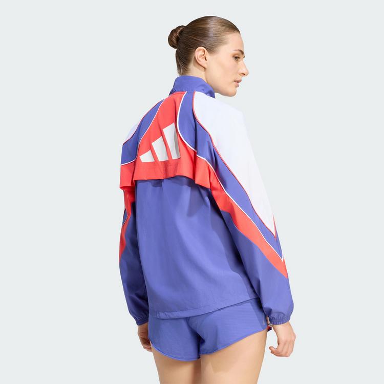 adidas adidas Adizero Archive Laufjacke Laufjacke Damen - Dual Indigo / Semi Lucid Red / White - 1 | SportScheck
