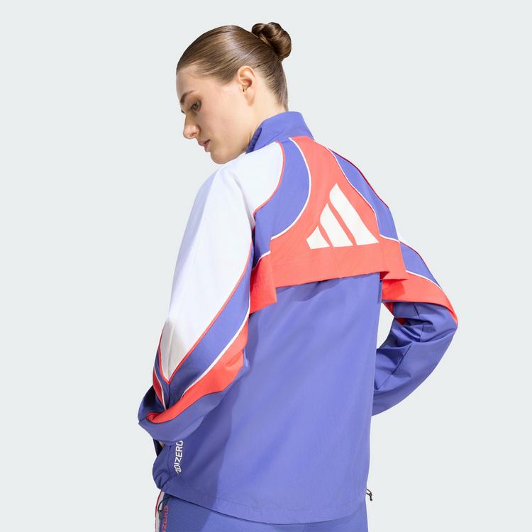adidas adidas Adizero Archive Laufjacke Laufjacke Damen - Dual Indigo / Semi Lucid Red / White - 0 | SportScheck