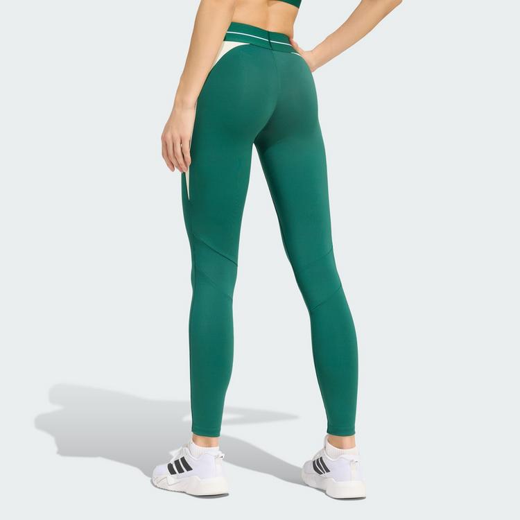 adidas adidas Hyperglam Colour Block Leggings, lang Leggings Damen - Collegiate Green - 1 | SportScheck