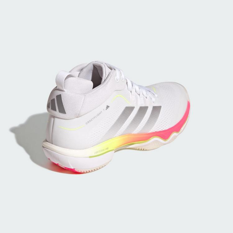 adidas adidas CRAZYFLIGHT&nbsp;7 SCHUH Hallenschuhe Damen - Cloud White / Tech Grey Metallic / Solar Turbo - 4 | SportScheck