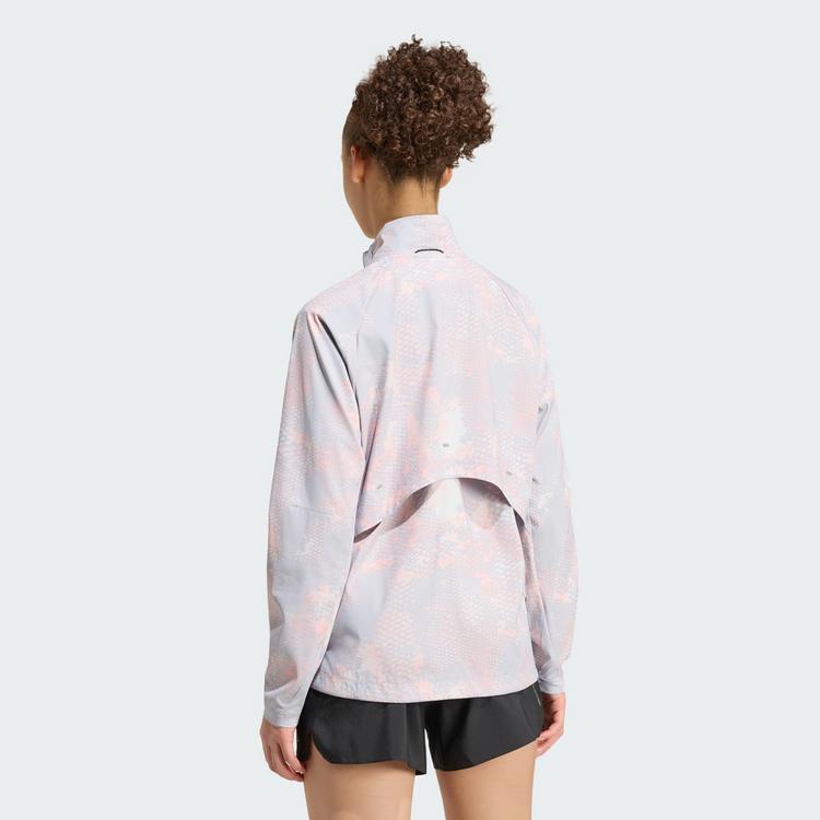 adidas adidas ADI365 Iconic Laufjacke, Animalprint Laufjacke Damen - Grey One / Semi Frozen Turbo / Glory Grey - 1 | SportScheck