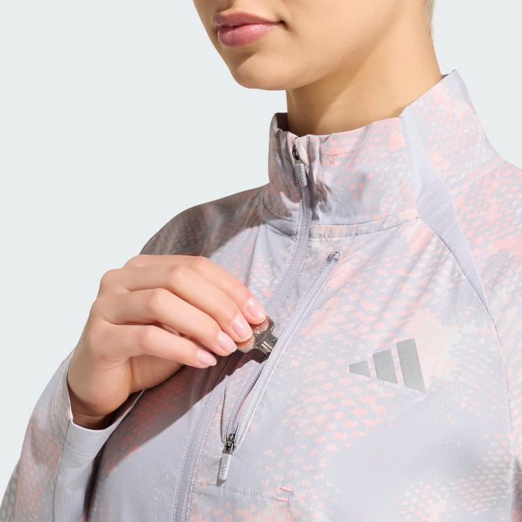 adidas adidas ADI365 Iconic Laufjacke, Animalprint Laufjacke Damen - Grey One / Semi Frozen Turbo / Glory Grey - 0 | SportScheck