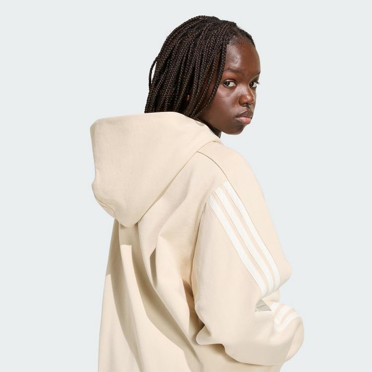 adidas adidas adidas KIT 3-STREIFEN HOODIE Hoodie Damen - Crystal Linen / Off White - 1 | SportScheck