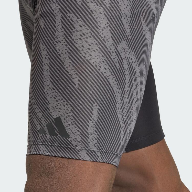 adidas adidas Techfit AOP Kurze Leggings Leggings Herren - Grey / Grey Six - 0 | SportScheck