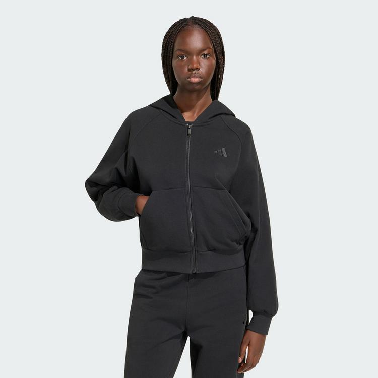 adidas adidas ADIDAS KIT KAPUZENJACKE, KLEINES LOGO Sweatjacke Damen - Black - 0 | SportScheck